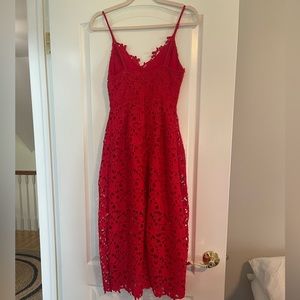 Astr The Label Lace A Line Midi Dress